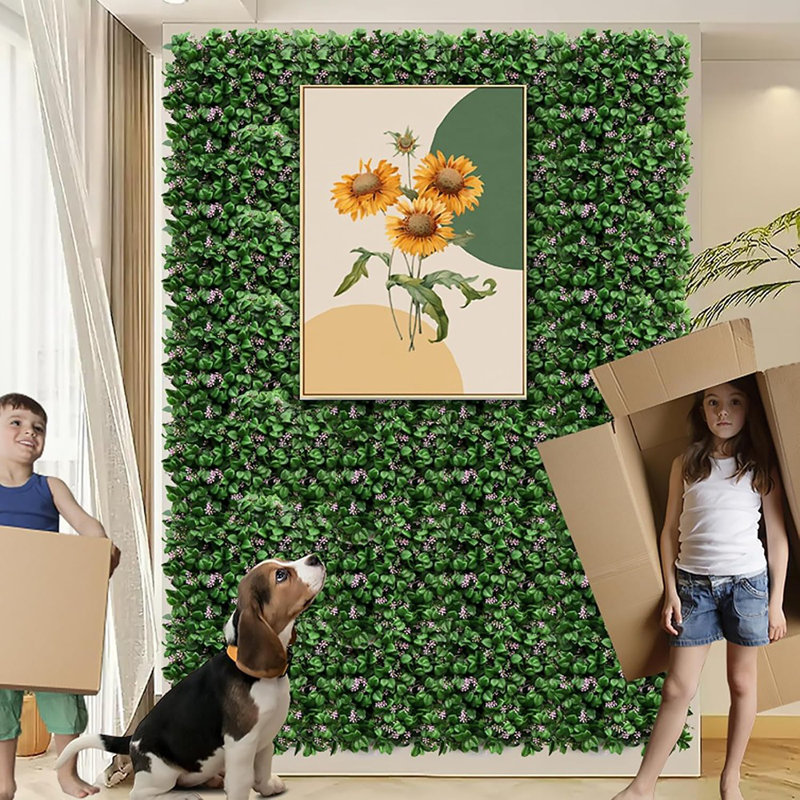 Artificial Hedge Wall Panels,8Pcs10"X10"Greenery Wall Backdrop,P...