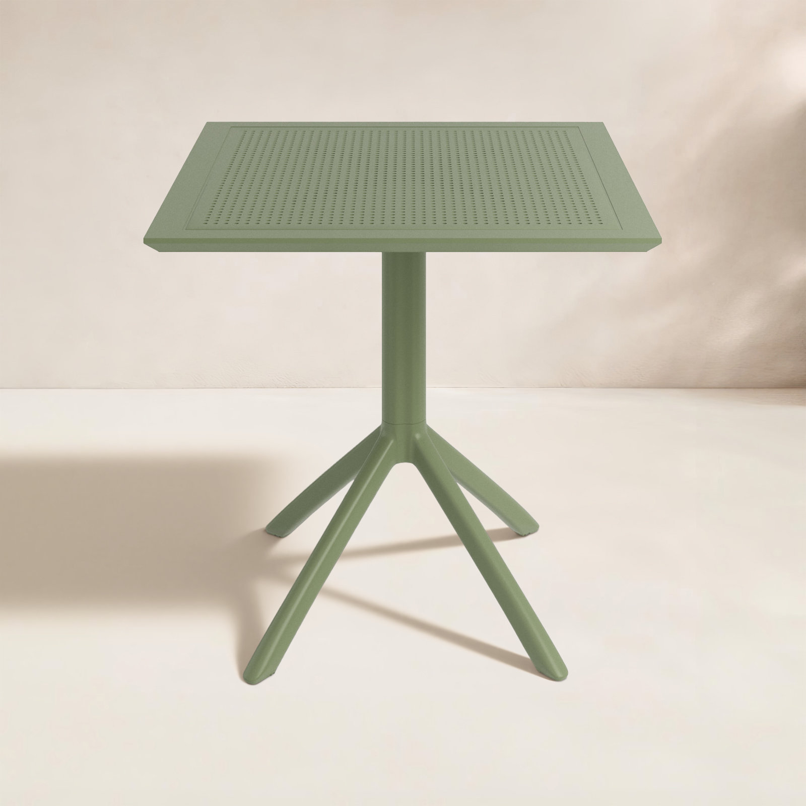 Farrah Patio Dining Table, 29.5" H x 31.5" W x 31.5" D, Olive Green, No