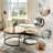 2-pieces Round Nesting Coffee Table Metal Frame And Wood Finish Side Tables-2117277710