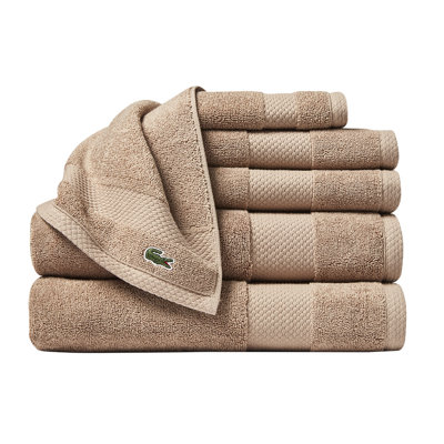 Ensemble de serviettes en coton 6 pièces Lacima Heritage - serviettes de bain de luxe ultra-douces, très absorbantes et à séchage rapide (2 serviettes de bain, 2 serviettes à main, 2 débarbouillettes), sable