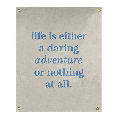 Tapisserie en polyester "life quote" adventure