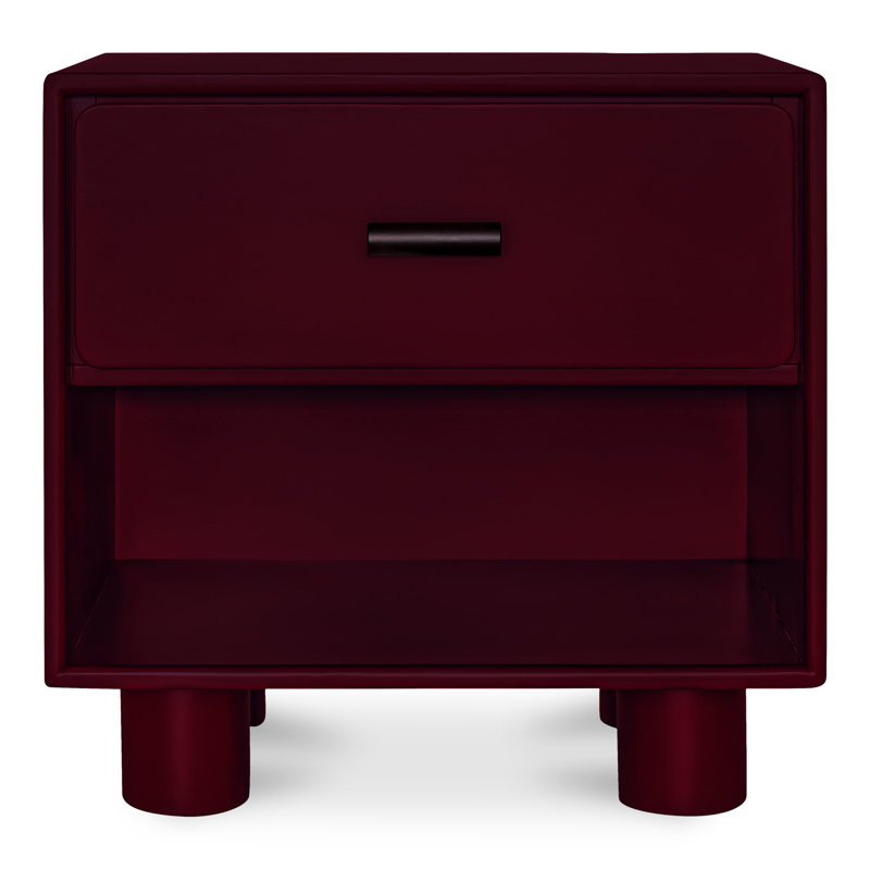 Jolene 1 - Drawer Solid Wood Nightstand