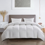Serta Super Soft 233 Thread Count White Goose Feather And Down Fiber Comforter By Serta Light Warmth Twin