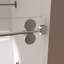 Porte de douche coulissante simple sans cadre de 56 po à l 76 po x H 76 po avec verre trempé amélioré de 3/8 po (10 mm), quincaillerie en acier inoxydable, chrome-124532304