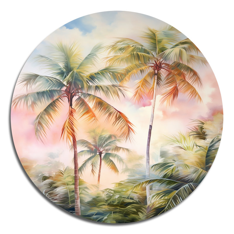 Hecuba - Art floral rond en métal, H 23 po x l 23 po