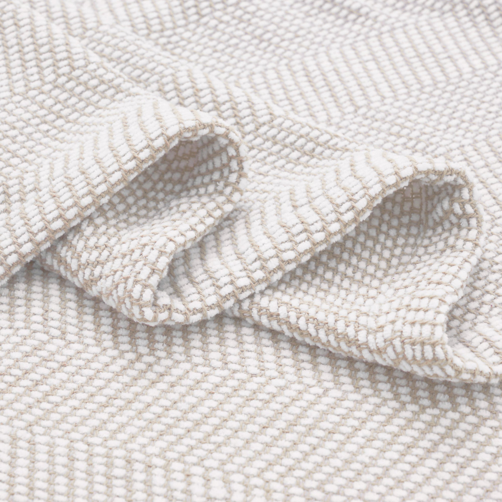 Cotton Woven Throw Blanket, Throw, Tan