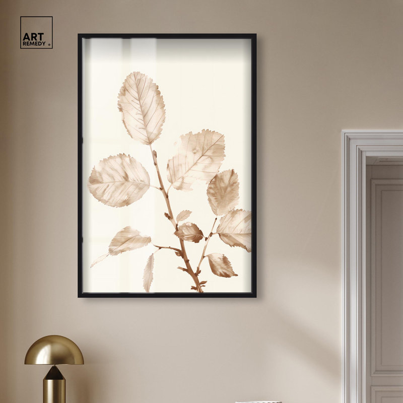 «Rust and Renewal I Shadowbox Print Boho Natural Art» par Art Remedy, H 46 po x l 31 po, Noir