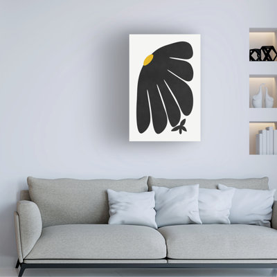 Bolog Amini54 Black Daisy Canvas Art