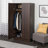 Bucholz 65" Tall Wardrobe Cabinet, Storage Cabinet with Hanging Rail and Shelves for Living Room, Kitchen, and Laundry Room, 24.5" D x 32" W x 65" H, Espresso-482326626-417904668