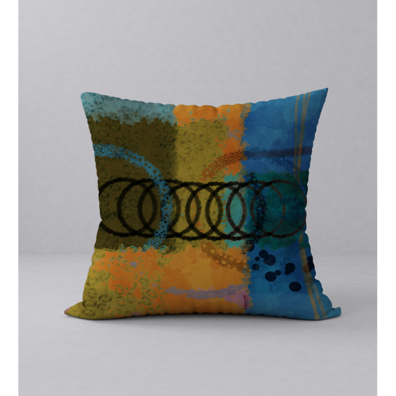 Abstract Throw Pillow, 24" H x 24" W x 6"D