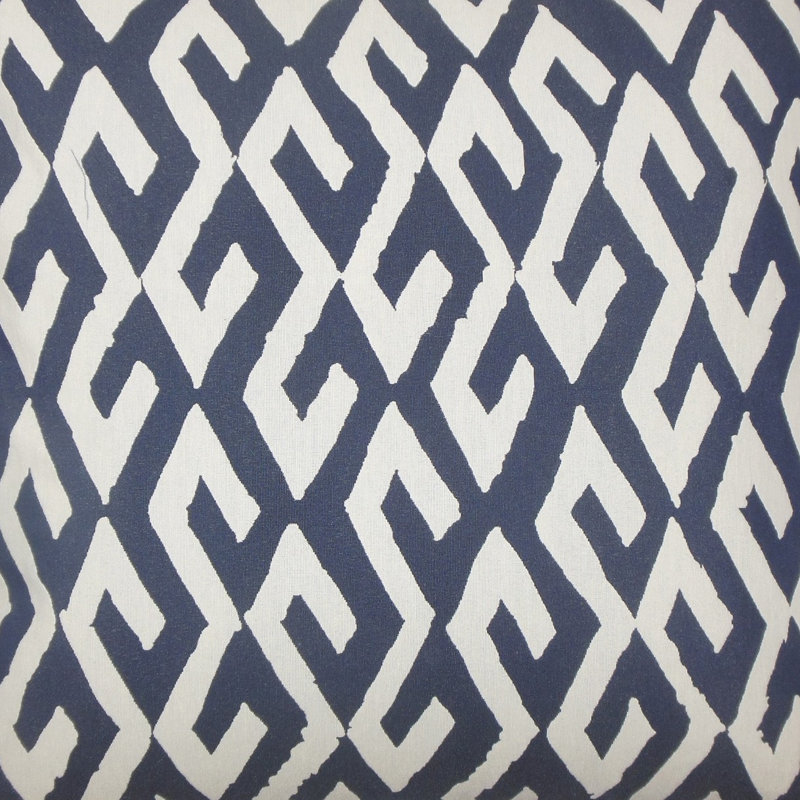 Coussin yasunari géométrique, H 20 po x l 20 po x P 5 po, Indigo