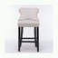 Ensemble de 2 tabourets de bar rembourrés en velours-562240947