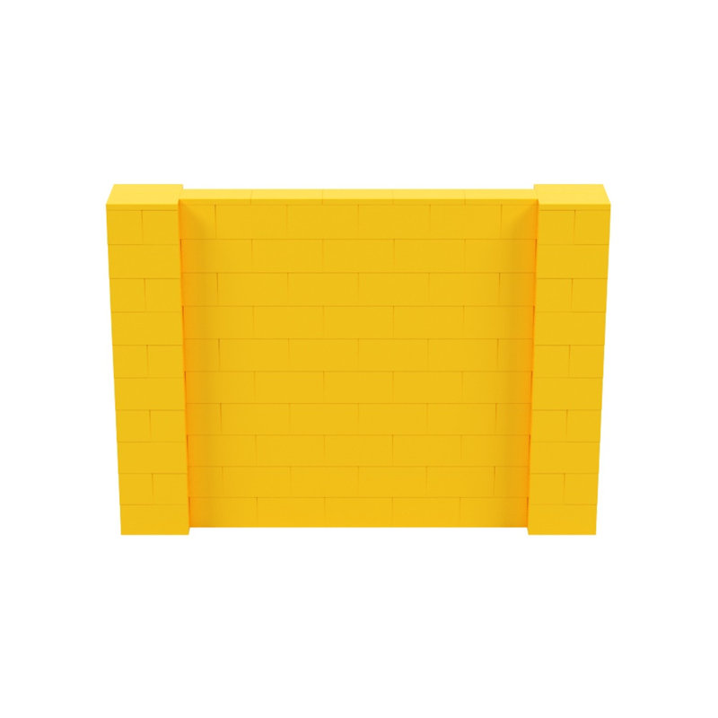 Ensemble mural de blocs géants 7 'T, H 60 po x l 84 po x P 12 po, Jaune