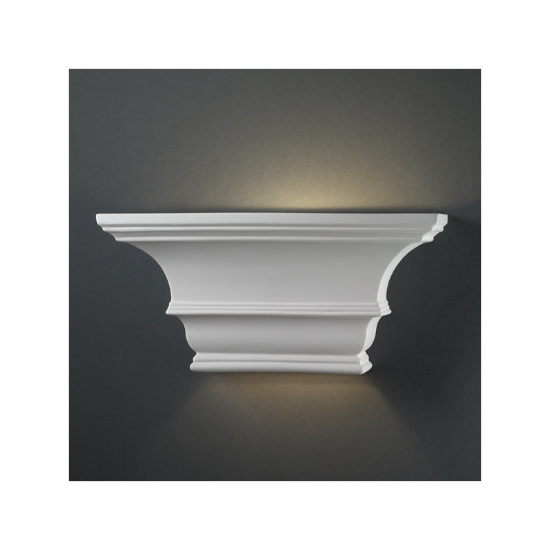 Amalio Ceramic Flush Mounted Sconce, Bisque