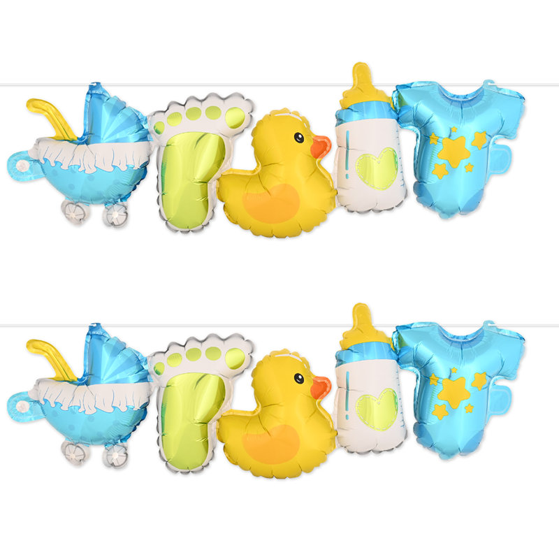 Banderoles en ballon pour bébé garçon, Rose