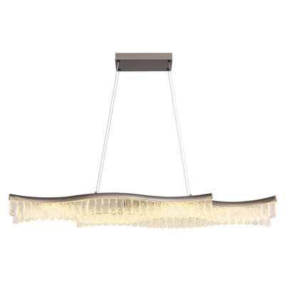 1 - Light Matte Black LED Geometric Pendant
