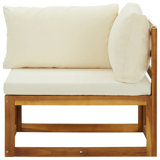 Latitude Run® Sectional Corner Sofas 2 Pcs With Cushions Cream White