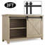 Ensemble de quincaillerie pour porte de grange coulissante standard rustique de 91 cm (3 pi) à un seul rail-53923381