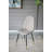 17'' H Linen Upholstered Metal Side Chair-398700335