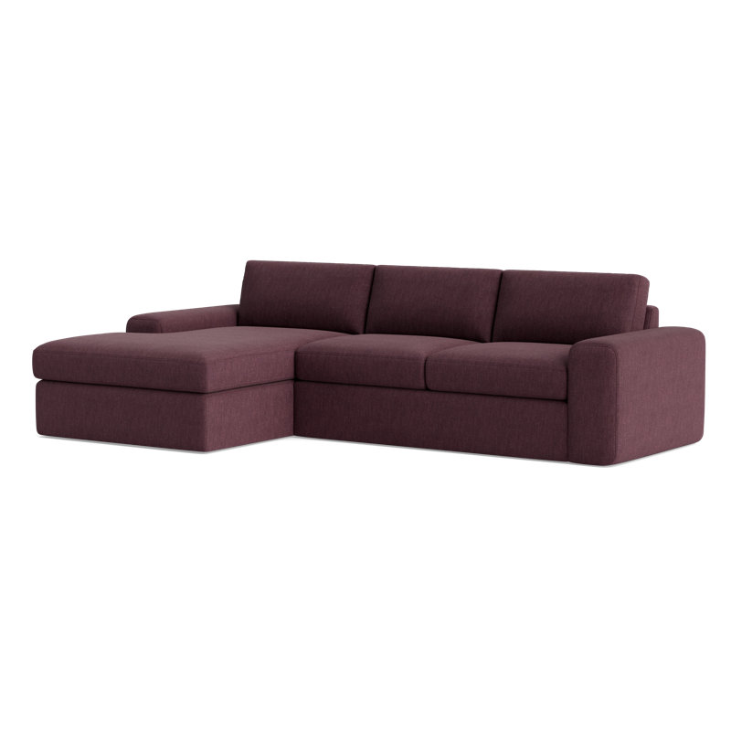 The OG Sectional, Performance Weave - Aubergine, Left Hand Facing