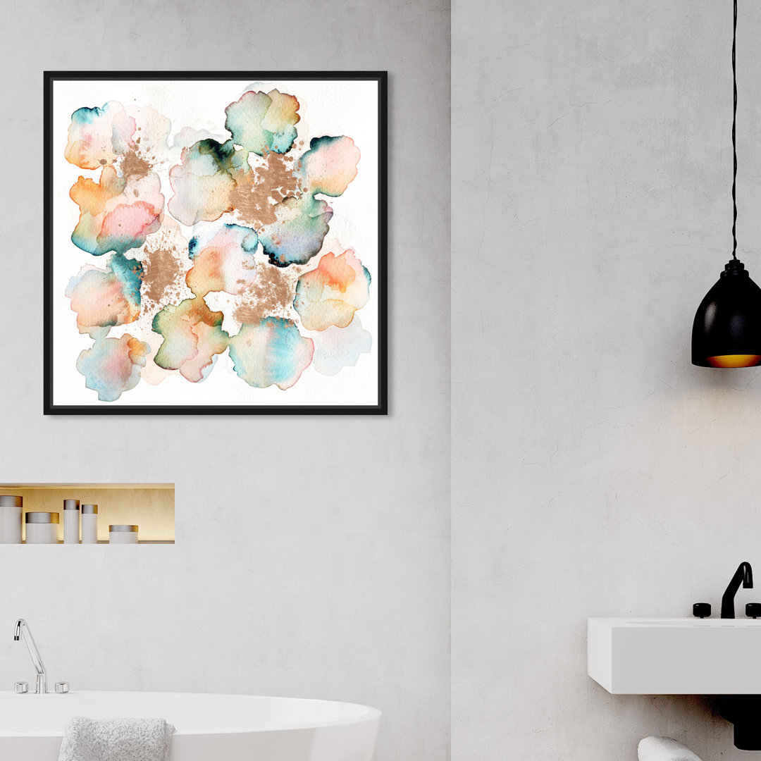 " Abstract Rose Gold Garden, Modern & Contemporary Orange " by Oliver Gal Wrought Studio™ 