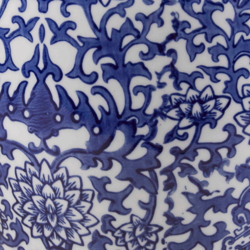 Lampe de table bleue en céramique