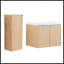 Meuble-lavabo mural 24 po avec lavabo et armoire latérale, portes à fermeture en douceur, rangement spacieux, design moderne élégant