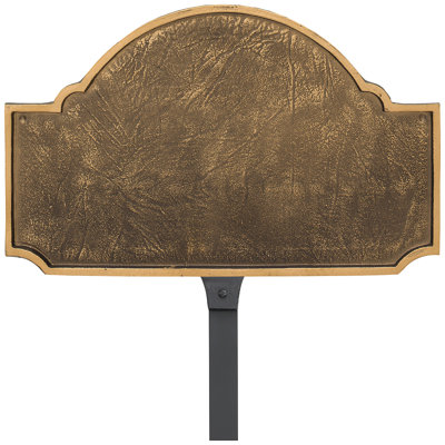 Fitzgerald Petite Address Sign Plaque with Lawn Stake