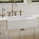 Fireclay Reversible Sink with Integral Drainboard and Decorative 2 ½" Lip on Both Sides