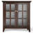 Acadian Solid Wood Transitional Low Storage Cabinet with Glass Doors and Adjustable Shelves-1134587491-1205136825