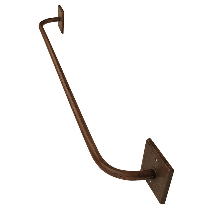 30" Hammered Copper Towel Bar