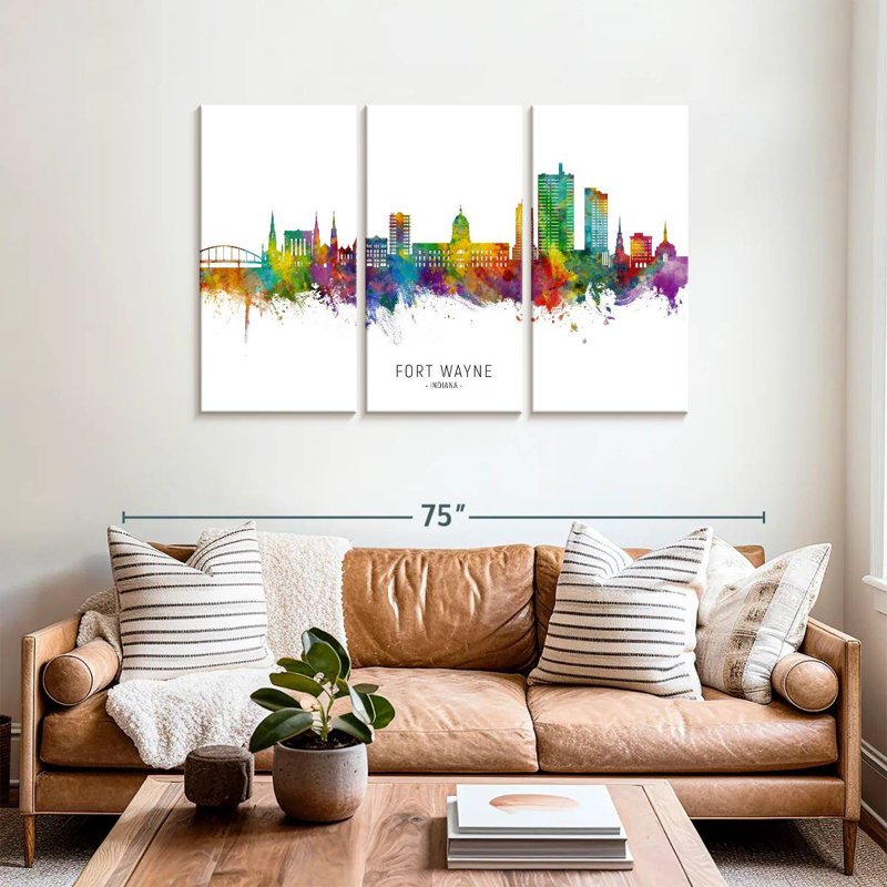 Fort Wayne, Indiana Skyline I, H 20 po x l 33 po
