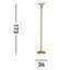 Dnkirk 173cm Antique Brass Torchiere Floor Lamp
