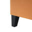Velours orange à la mode avec coutures élégantes - Bouton, point de diamant, l 51,00 po x P 17,17 po H 16,91 po, base en bois, charnières, H 16,91 po-131167071
