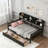 Daybed, Wood Slat Support, with Bedside Shelves and Two Drawers-71531704-71531655