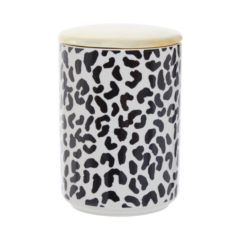 London Leo Stoneware Jar, 16cm H x 11cm W x 11cm D