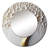 Pipsa White Orchid Tree Garden Of Branches II - Floral Tree Large Mirror, Modern Round Unique Wall Mirror Decor, Printed Metal Art-1818855789