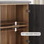 Buffet 64,6 "avec rangement et portes décoratives (noir espresso)