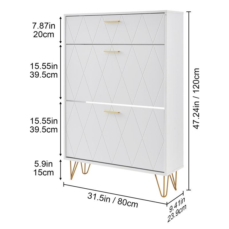 20 Pair Shoe Storage Cabinet