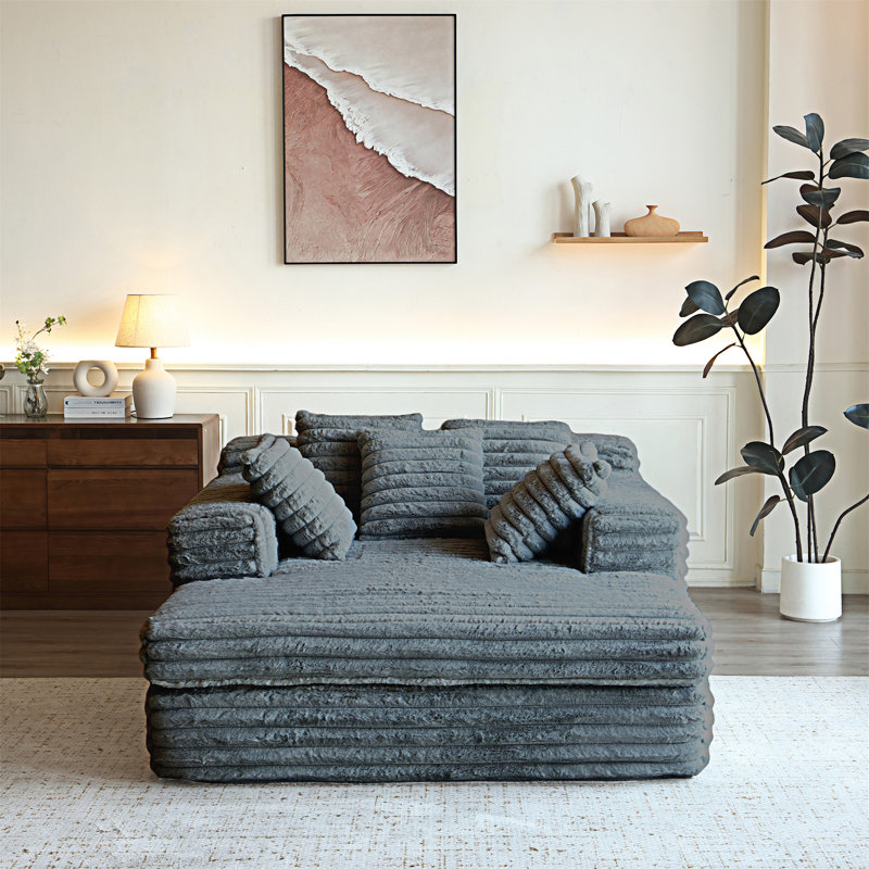 Chaise longue d'intérieur, Gris foncé