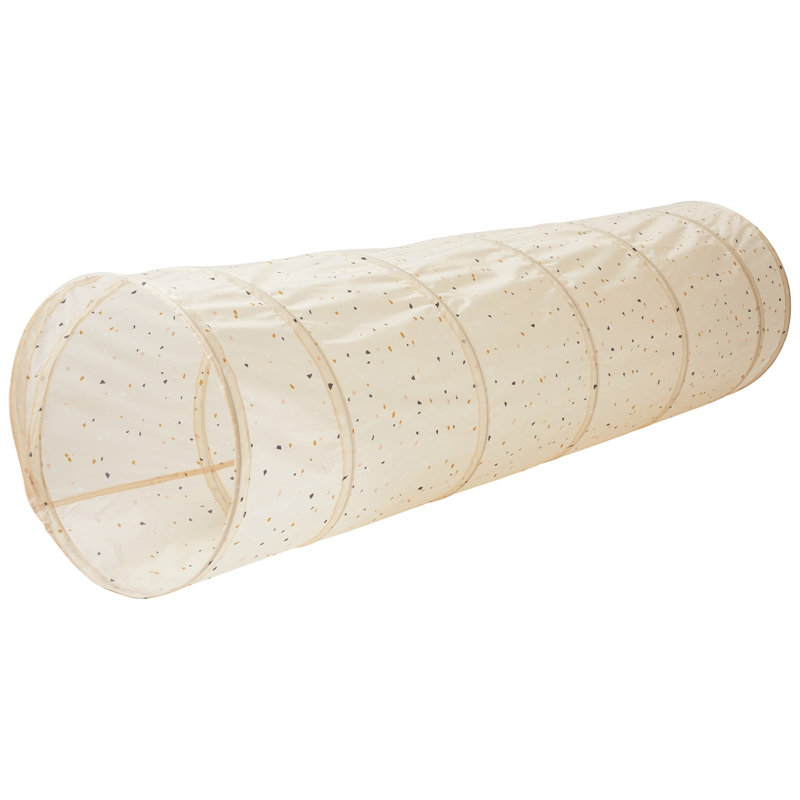 3 Sprouts 18.11'' W x 18.11'' D Triangular Play Tent, Terrazzo Beige
