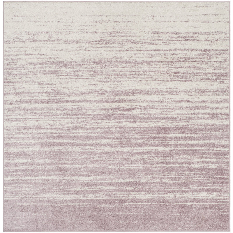 Tapis crème ombre et mauve Bethlyn, Carré 8 pi