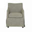 Fauteuil rembourré à jupe avec roulettes cachées-1552892477