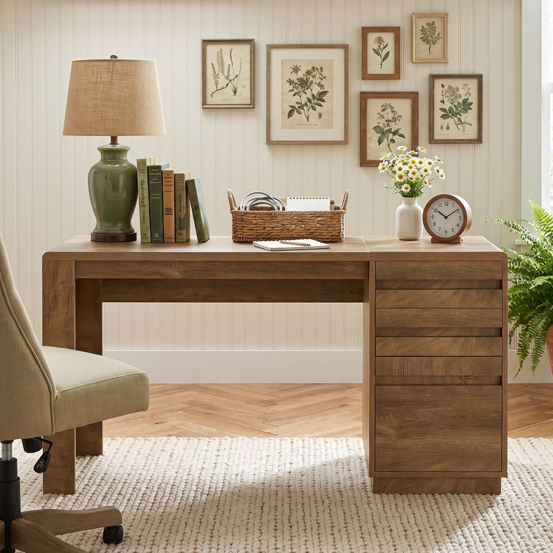 55'' Home Office Desk with 3 Drawers