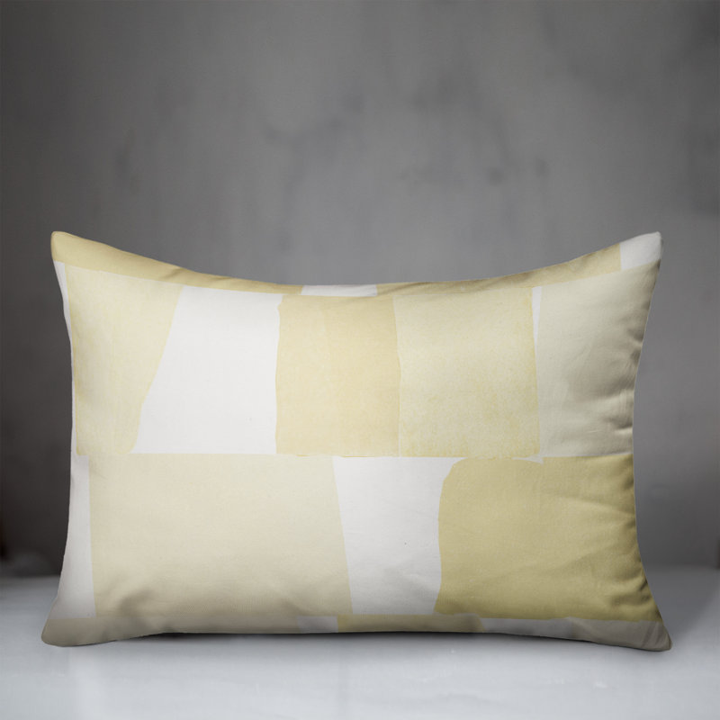 Housse et insert de coussin d'extérieur , Jaune