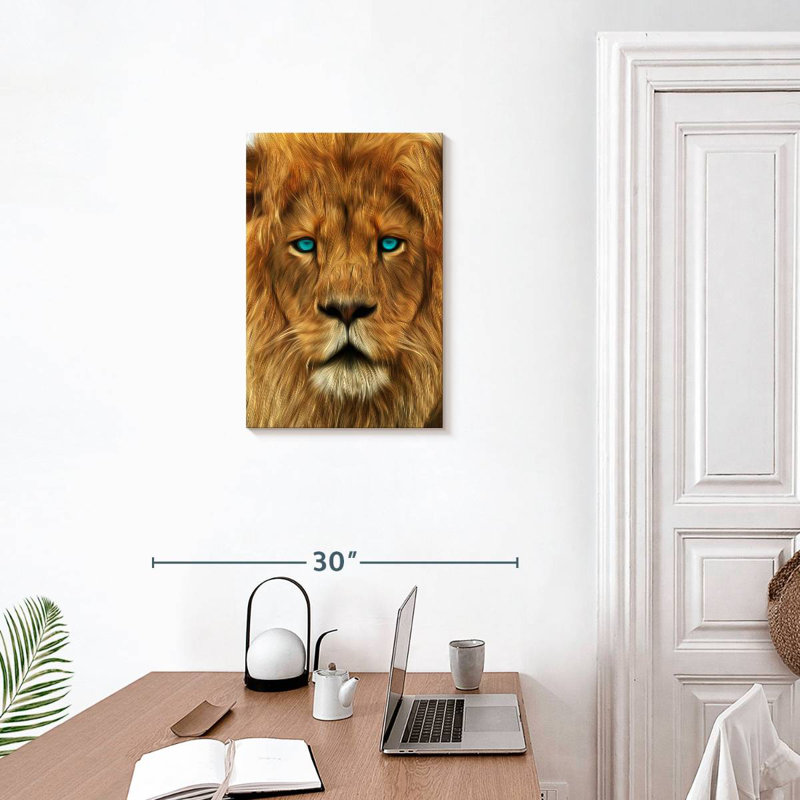 Brampt Lion Gaze, 24" H x 16" W