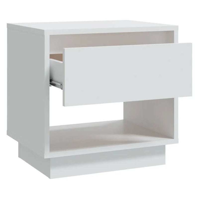 Georgie-May 45cm W Particle Board / Chipboard Bedside Table, White