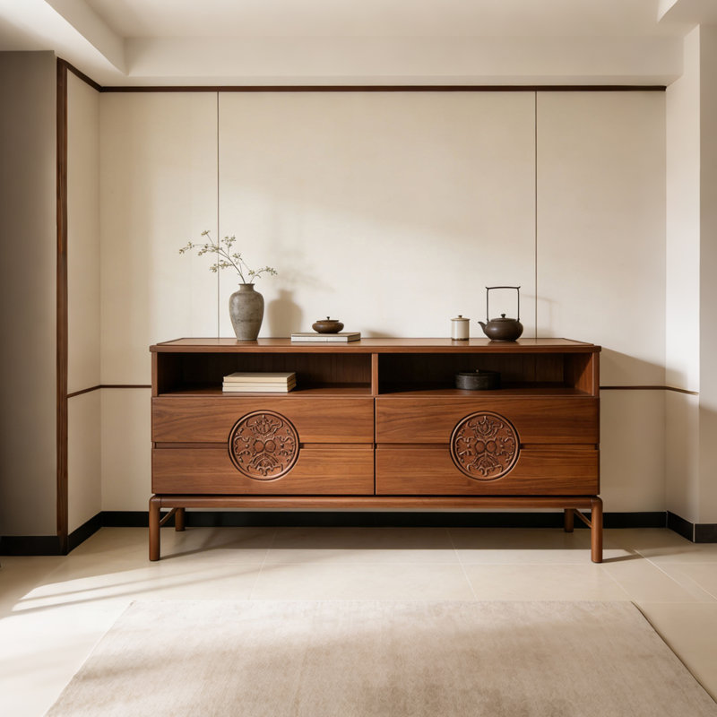 Buffet rétro simple et léger de luxe, H 35,4 po x l 51,1 po x P 15,7 po