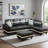 Rilan 103.5'' Faux Leather Sofa & Chaise-240499477-240499498