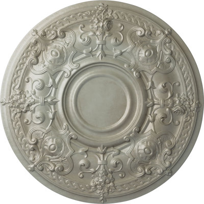 Endurathane Oslo Ceiling Medallion, 28 1/8"OD x 1 3/4"P (Fits Canopies up to 10 1/2"), Hand-Painted Flash Gold Finish